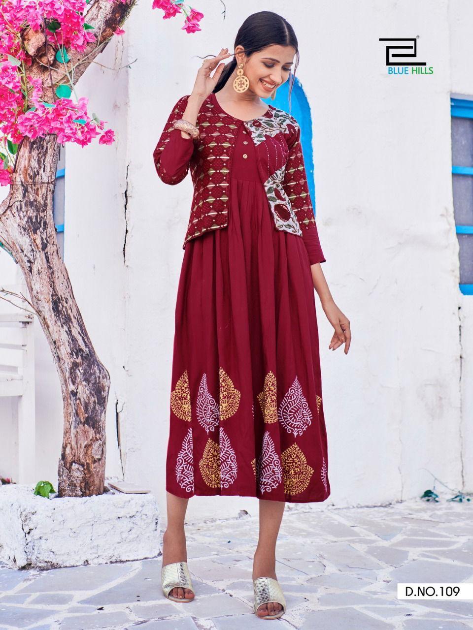 Blue Hills Trend 15 Fancy Wear Designer Printed Kurti Anarkali Collection